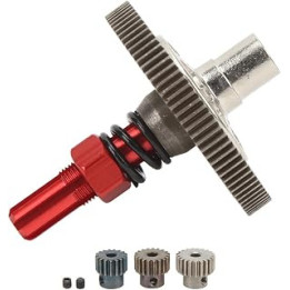 Slipper Gear Set, 91T Slipper Gear Set Differential Upgrade Parts Metal Gear Assembly for Arrma Senton 1:10 RC Cars(Red)