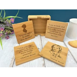 Charlotte Bronte Jane Eyre Quotes Book Mug Coaster Set New Home Décor House Warming Gift