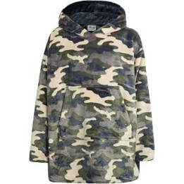 Boys Kids Camo Pixel Oversized Fleece Hoodie Hoody Sweatshirt