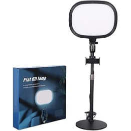 Durratou 1Set Desktop LED Panel Light Game Live Light Beauty Fill Light with Phone Holder Extend Stand