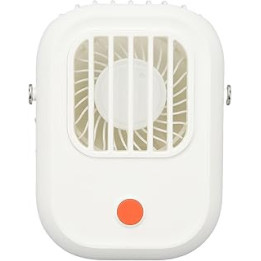 Bediffer Collar Fan, Quiet 10-Hour Bladeless USB Rechargeable Hands-Free Fan for Indoor (White)