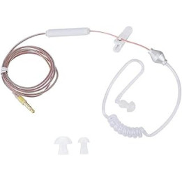 Wired In-Ear Headsets,Audio-Visual Air Tube Security Earpiece with Mic for IOS for Android Mobile Phone (Transparent single ear)