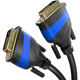 Dual Link DVI cable – with ferrite core for interference-free signal transmission – 2m (digital DVI-D/24+1 monitor cable, DVI