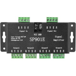 BTF-LIGHTING SP901E LED Pixel WS2812B WS2811 SPI Signal Amplifier Repeater for WS2813 SK6812 WS2815 WS2801 SK9822 RGB