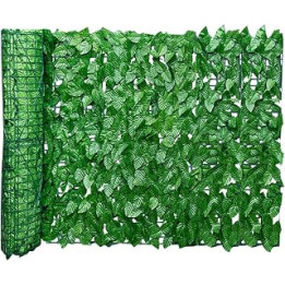 GoldCister Artificial Leaf Screening, Expanding Trellis Fence Roll With Ivy Leaves, UV Fade Protected Privacy Hedging Wall