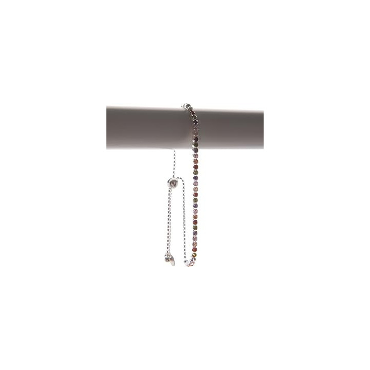 925 Rainbow slider bracelet