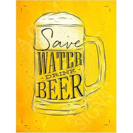 Save Water Drink Beer Sign Metal Plaque For Home Bar & Pub Man Cave tiki Bar Cafe Wall Beer Shed Sign Ref5246 (8x6 inches