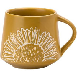 English Tableware Company Artisan Flower Yellow Wax Resist Mug