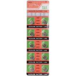 KERDEJAR 10PCS Alkaline Battery Button Coin Cell AG5 LR754 393 SR754 193 546 RW28 48 Hearing Aid Earphone Watch Batteries