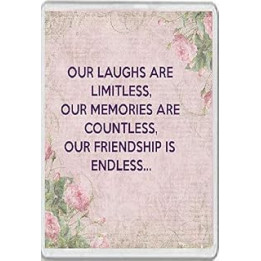 Our Laughs are Limitless, Our Memories are Countless, Our Friendship is Endless. - Fridge Magnet