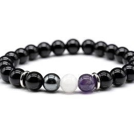 Asexual/Demisexual Pride Bracelet (small 15 to 16cm)