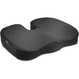 Kensington Premium Cool-Gel Seat Cushion, Black - Relieves Spine Pressure, Improves Posture, Siatica, Orthorpedic (K55807WW),