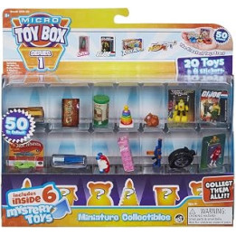 Micro Toybox COLLECTABLES 20 pack- STYLES VARY Mini Toys to Collect, Swap, Display with Surprise Toy