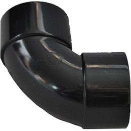 Solvent Black 50mm (56mm) Waste Pipe Swept Bend - Pack of 2