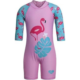 Kids Swimming Costume Girls Rash Guard Swimwear Kids Swimming Costumes for Girls Swimsuit One Piece Long Sleeve Swimsuit Girls