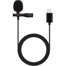 AIMIEI Lavalier Microphone,USB Type-C Omnidirectional Lavalier Clip-on Lapel Mic Compatible with iPad Pro, Samsung Galaxy, LG,