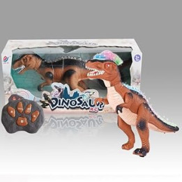 R/C Remote Control Dinosaur, Walks, Roars, Lights Up. Brown