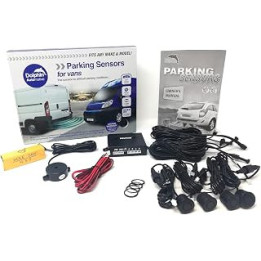 Dolphin Automotive VPS400 Rear Van Reverse Parking Sensor Rear Kit, 4 Sensors with Extensions and Audio Alerts (Gloss Black)
