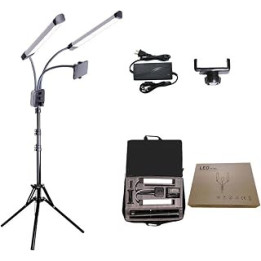 Double Arms Fill Light,40W 3000K-6000K, with LCD Screen and Remote Control,for Beauty Makeup, Manicure, Tattoo,Eyebrow