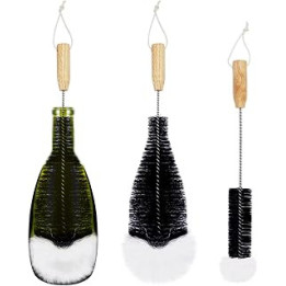 Yeelua Bottle Brush, 17" Long Bottle Cleaning Brush and Straw brush, Flexible Bendable Brushes for Washing Narrow Neck Beer,