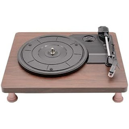 Record Player,Vintage Turntable 2-Speed Bluetooth Player LP Record Player Audio Players Phonograph Convert to MP3 Plug and Play
