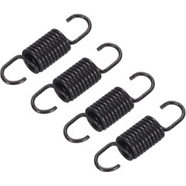 sourcing map Microwave Oven Door Spring Universal Latch Spring Aluminum 7MM Compatible for Oven Stove Range Black 4PCS