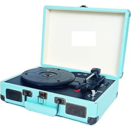 Record Players Retro, am fm Radio 3 Speed Vintage Gramophone Multifunctional Portable Bluetooth Wireless Vinyl Record