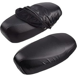 AMJKEJI 2 Pcs Motorcycle Seat Cover，Universal Motorbike Seat Cover Waterproof Rain Dust UV Protector Oxford Cloth Seat Cover