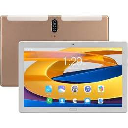 FOLOSAFENAR Smart Tablet, 3 Card Slots UK Plug 100‑240V Support 2.4GHz 5G WiFi 10.1in HD Tablet 6GB RAM 128GB ROM Octa Core