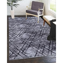 SHAZ HOME Classic Designers Modern Large Area Rug Soft Non-Slip Living Room Bedroom Rugs Small Door Mat Floor Mats (Grey, 200 x