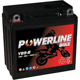 YB9-B AGM Powerline Factory Sealed Motorcycle Battery 12V 9Ah