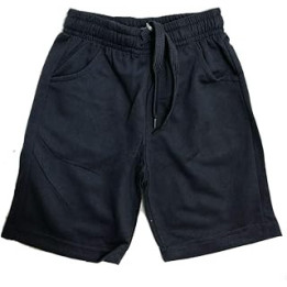 Boys Kids Plain Shorts Cotton PE School Summer Gym Sports Navy Red Black