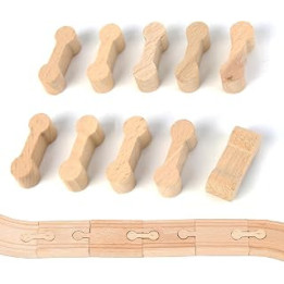 Wooden Train Track Accessories 10pcs Train Connection Accessories Engine Battery Powered Train Expansion Pack Compatible with