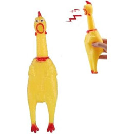 Tomaibaby Rubber Squawking Chicken Toy- Rubber Squeeze Squeaky Toy- Novelty Screaming Chicken Toy for Kids Gifts