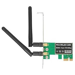 Dual Band Wireless PCI Express Adapter with Two Antenna,PCIE to WIFI Network Card 300M 2.4G for WIN98/WIN