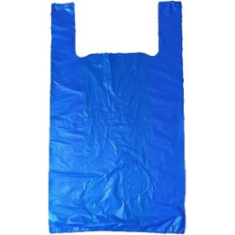 Tezraftaar JUMBO Strong Large Blue Vest Carrier Bags 18Micron 12x18x23 (200)