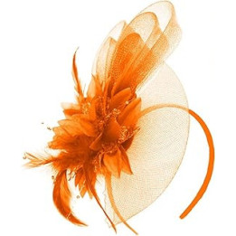 Flower Wedding Races Party Fascinator Net Hat and Feathers