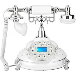 European Retro Telephone Ms-8315a European Style Phone Desktop Fixed Landline Phone with Caller Display Home Office Vintage