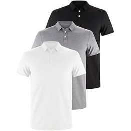 Polo T Shirt for Men Comfortable Breathable Golf Short Sleeve Polo Shirt Lightweight