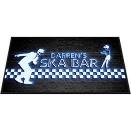 Personalised Ska Bar neon effect Home Bar beer mat