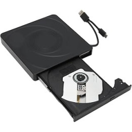 External DVD Drive, Portable USB 3.0 Type C CD/DVD/VCD Burner, CD/DVD ROM Reader Player, for Win