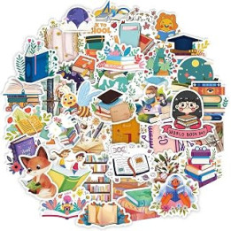 150PCS Reading Stickers, Lovers Book Stickers Packs, Inspirational Quote Stickers Packs for Kids Teens Students Teachers