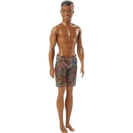 Barbie DWK07 Boy Beach Doll, Multi-Colour