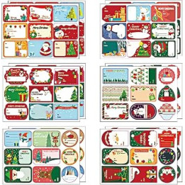 108 PCS Christmas Stickers Labels, Christmas Name Gift Labels Xmas Gift Tag Stickers Paper Label Stickers Christmas
