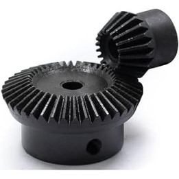 XMEIFEITS Industrial Gear 2Pcs/lot 1:2 Bevel Gear 1 Modulus 20 Teeth + 40 Teeth Inner Hole 6mm 90 Degree Steel Gears with Screws