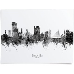 Swansea Wales Skyline art print poster, unframed -11547