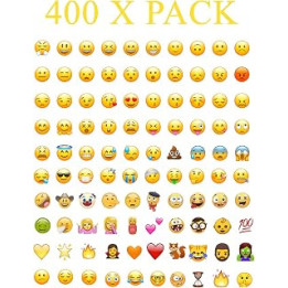 400 Set Whatsapp iPhone Laptop Emoji Emoticon Smiley Face Stickers Genuine