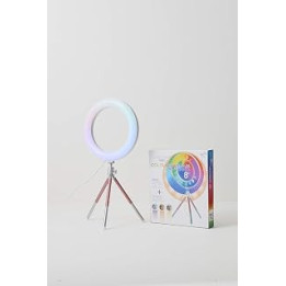 LED RGB Colour Ring Light 8 inch with tripod stand for selfie live video photography