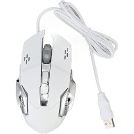 Topiky RGB Backlit Wired Gaming Mouse, 4 Adjustable DPI Up to 3600, Ergonomic USB Optical Computer Mice with 6 Buttons, Muti