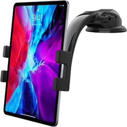 woleyi Dashboard Car Tablet Holder, Dash Car Tablet Phone Mount with Strong Suction Cup Adjustable Arm for iPad Pro 12.9, 11,
